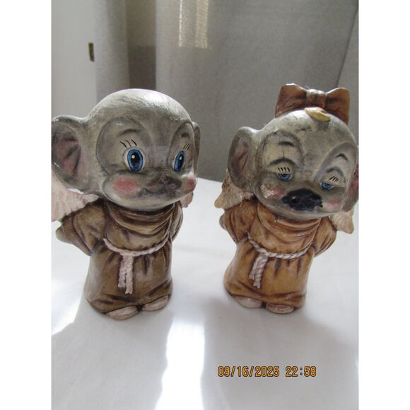 Vintage mice and rabbit bunny mice monk sick bunnies England Pendelton - Picture 2 of 15